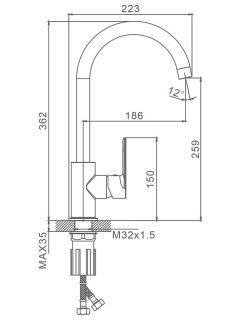 Смеситель для кухни Splenka S05.40 хром